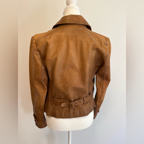 Leather Jacket By Ralph Lauren in Camel - Picture 3 of 4